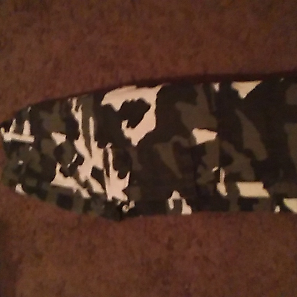 High Rise Camo Denim Utility Joggers